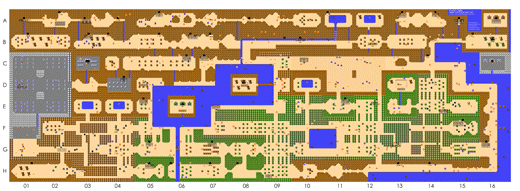 The Legend of Zelda Oberwelt Karte